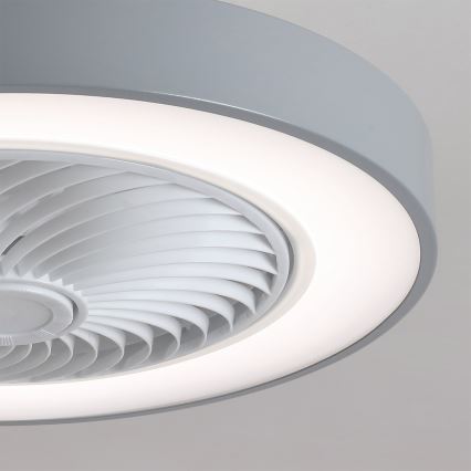 Brilagi - Dimmbar LED-taklampa med fläkt LED/38W/230V 3000-6500K 3000-6500K Ø 50 cm grå + fjärrkontroll