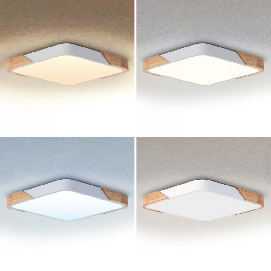 Brilagi - LED dimmbar taklampa PILANA LED/60W/230V 3000-6500K ek/vit 56x56 cm + fjärrkontroll