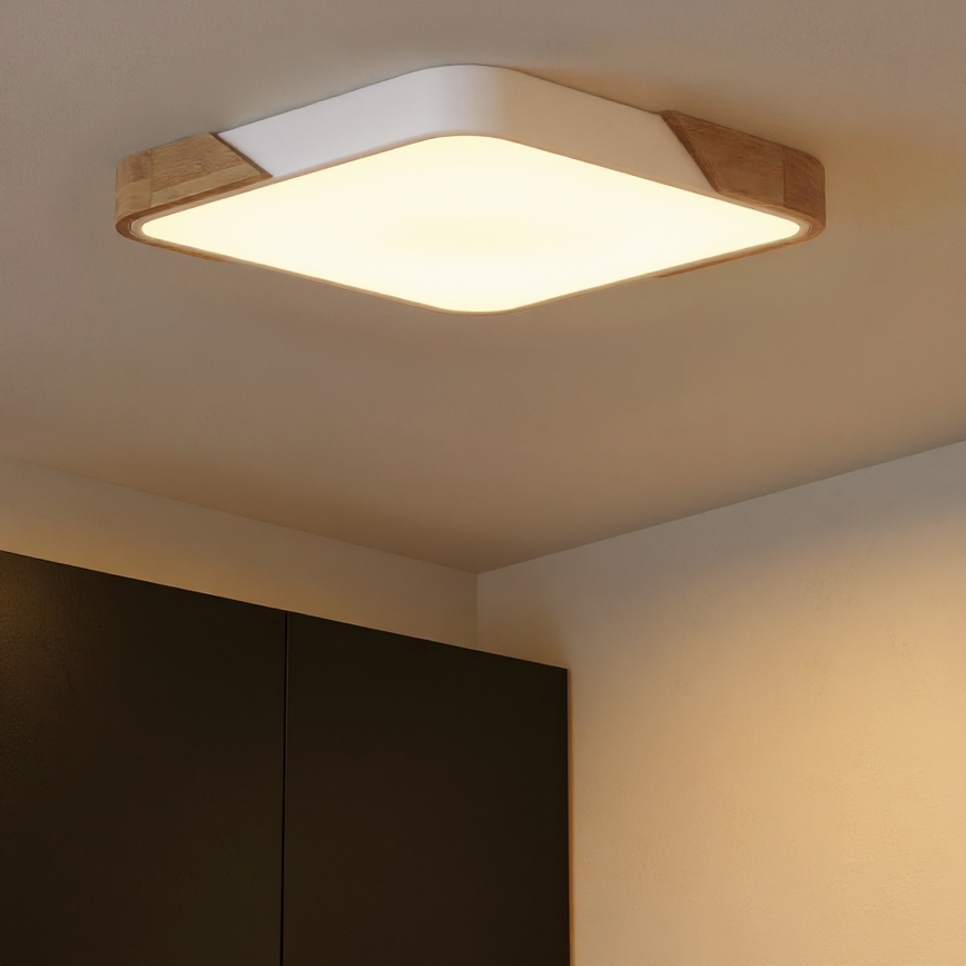 Brilagi - LED dimmbar taklampa PILANA LED/60W/230V 3000-6500K ek/vit 56x56 cm + fjärrkontroll