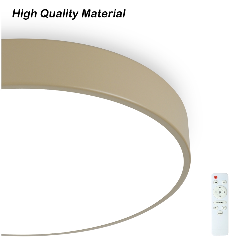 Brilagi - POOL LED dimbar taklampa 36 W / 230 V, 3000–6000 K, Ø 30 cm, beige + fjärrkontroll