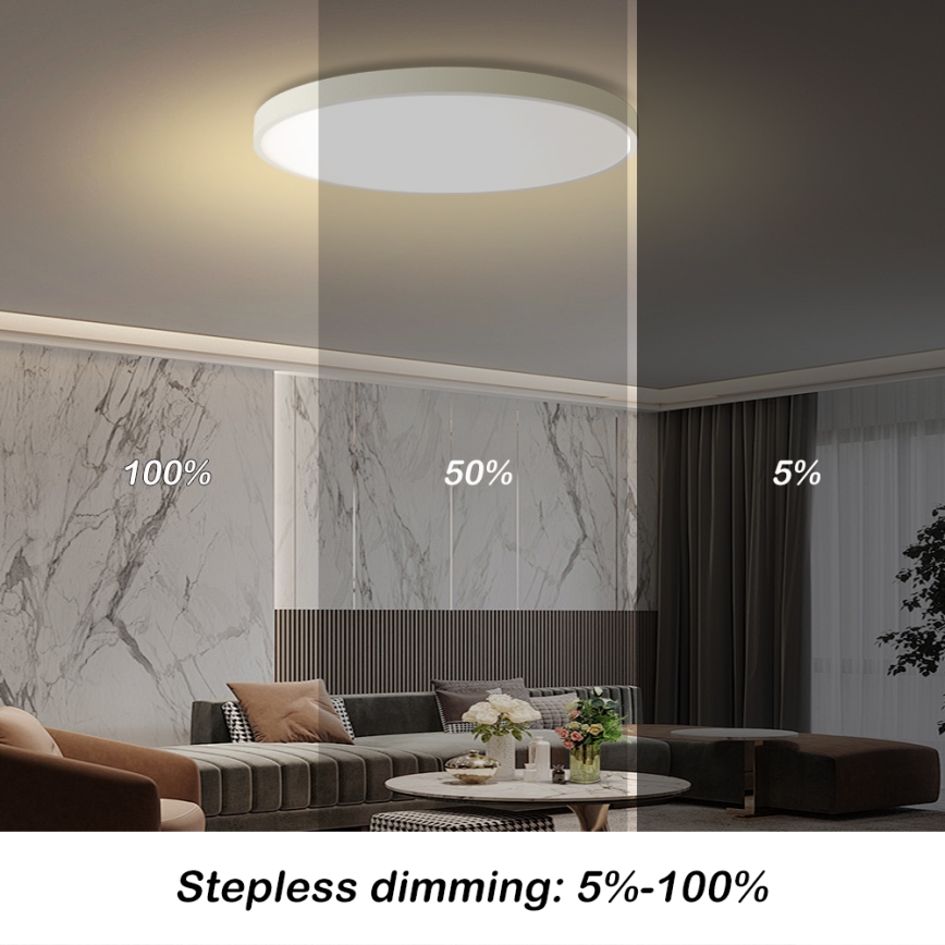 BRILAGI - Dimbart LED-takarmatur POOL SMART LED/100W/230V 3000-6000K Ø 80 cm Wi-Fi Tuya vit + fjärrkontroll