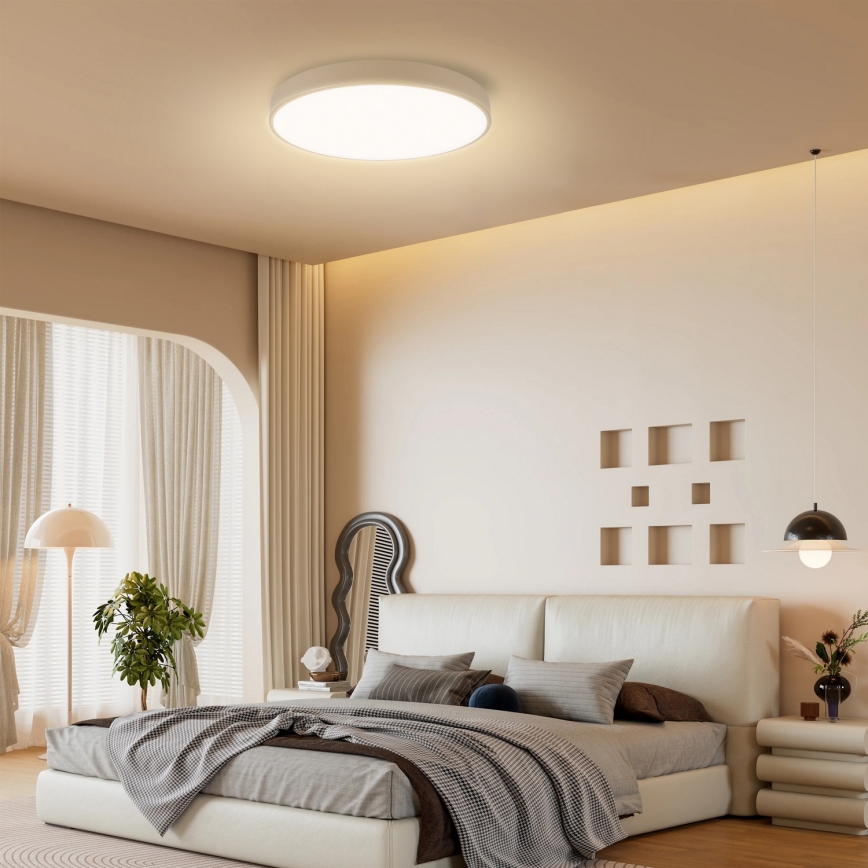 Brilagi - LED dimbar taklampa POOL SMART LED/60W/230V 3000–6000K Ø 50 cm Wi-Fi Tuya beige + fjärrkontroll