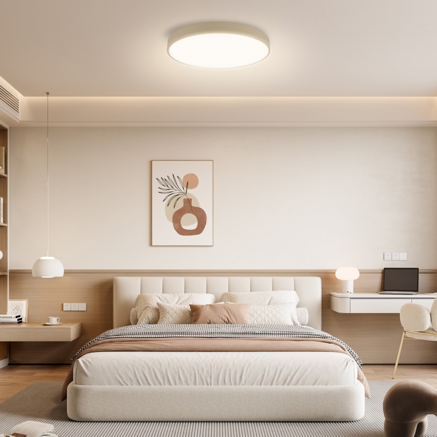 Brilagi - LED dimbar taklampa POOL SMART LED/60W/230V 3000–6000K Ø 50 cm Wi-Fi Tuya beige + fjärrkontroll