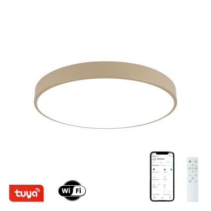 Brilagi - LED dimbar taklampa POOL SMART LED/60W/230V 3000–6000K Ø 50 cm Wi-Fi Tuya beige + fjärrkontroll
