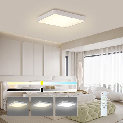 Brilagi - LED dimbar taklampa POOL SQUARE LED/36W/230V 3000-6000K 40x40 cm vit + fjärrkontroll