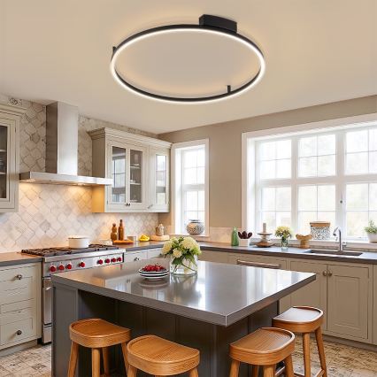 Brilagi - Dimbart LED-taklampa PORTOFINO LED/60W/230V 3000-6000K Ø 80 cm svart + fjärrkontroll