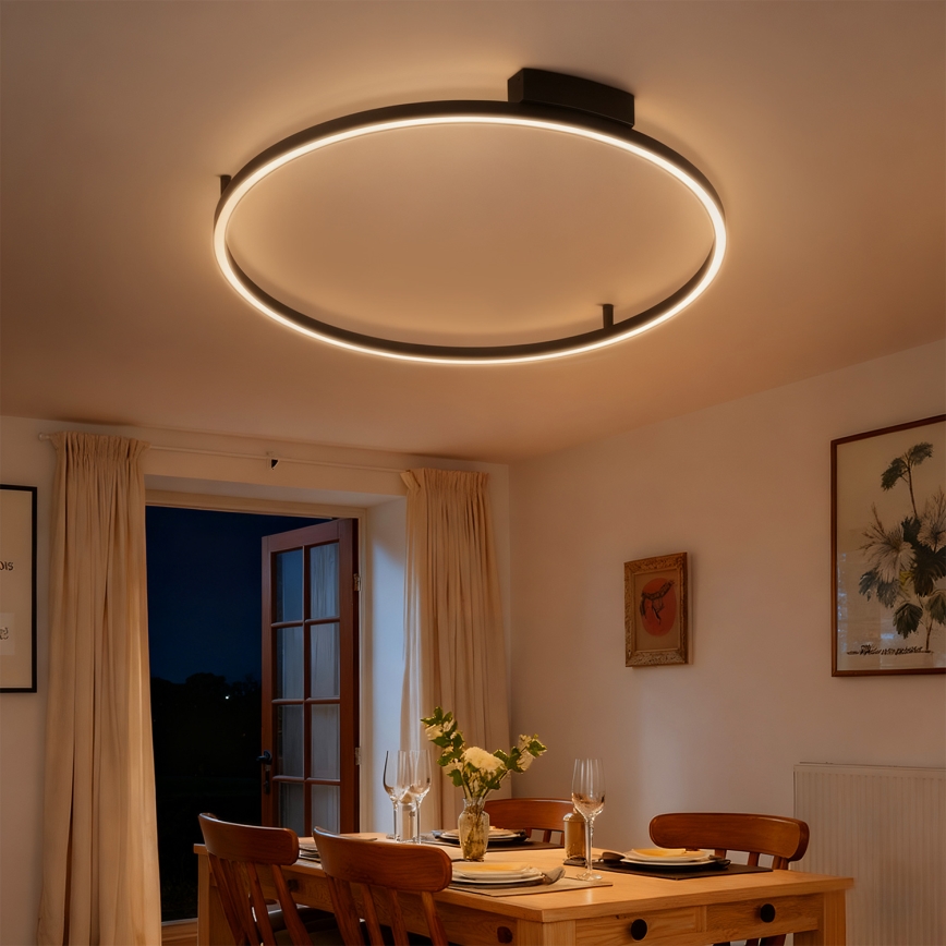 Brilagi - Dimbart LED-taklampa PORTOFINO LED/60W/230V 3000-6000K Ø 80 cm svart + fjärrkontroll
