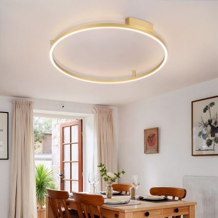 Brilagi - LED-dimbart takarmatur PORTOFINO LED/60W/230V 3000-6000K Ø 80 cm guld + fjärrkontroll