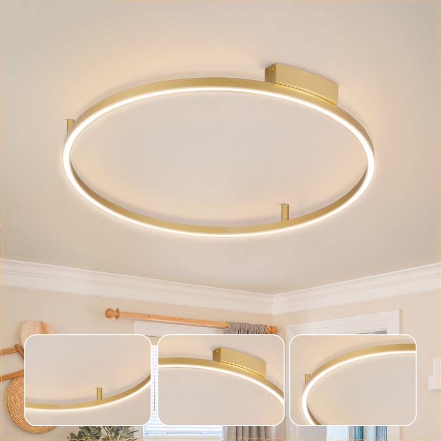 Brilagi - LED-dimbar taklampa PORTOFINO LED/60W/230V 3000-6000K Ø 80 cm guld + fjärrkontroll