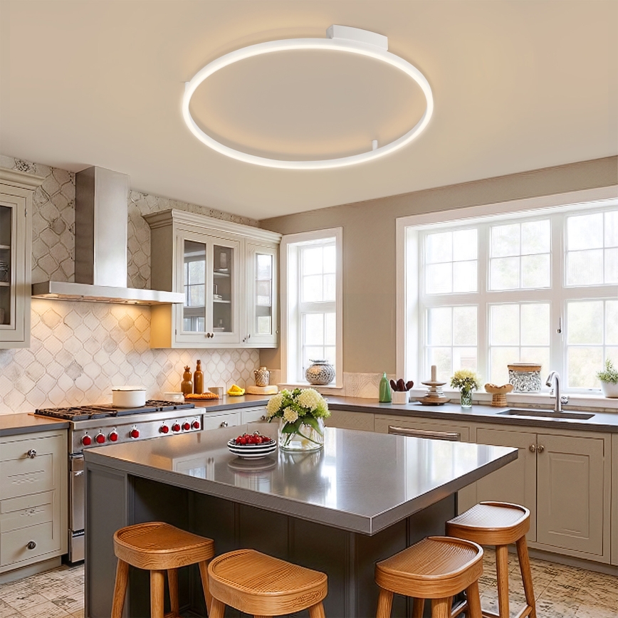 Brilagi - Dimbart LED-takarmatur PORTOFINO LED/60W/230V 3000–6000K Ø 80 cm vit + fjärrkontroll