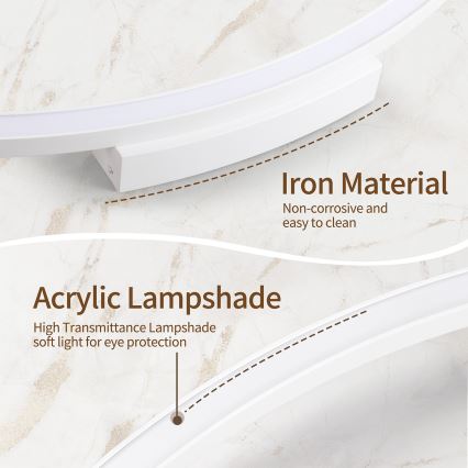 Brilagi - Dimbart LED-takarmatur PORTOFINO LED/60W/230V 3000–6000K Ø 80 cm vit + fjärrkontroll