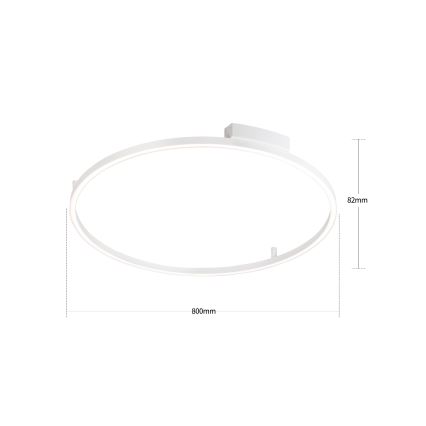 Brilagi - Dimbart LED-takarmatur PORTOFINO LED/60W/230V 3000–6000K Ø 80 cm vit + fjärrkontroll