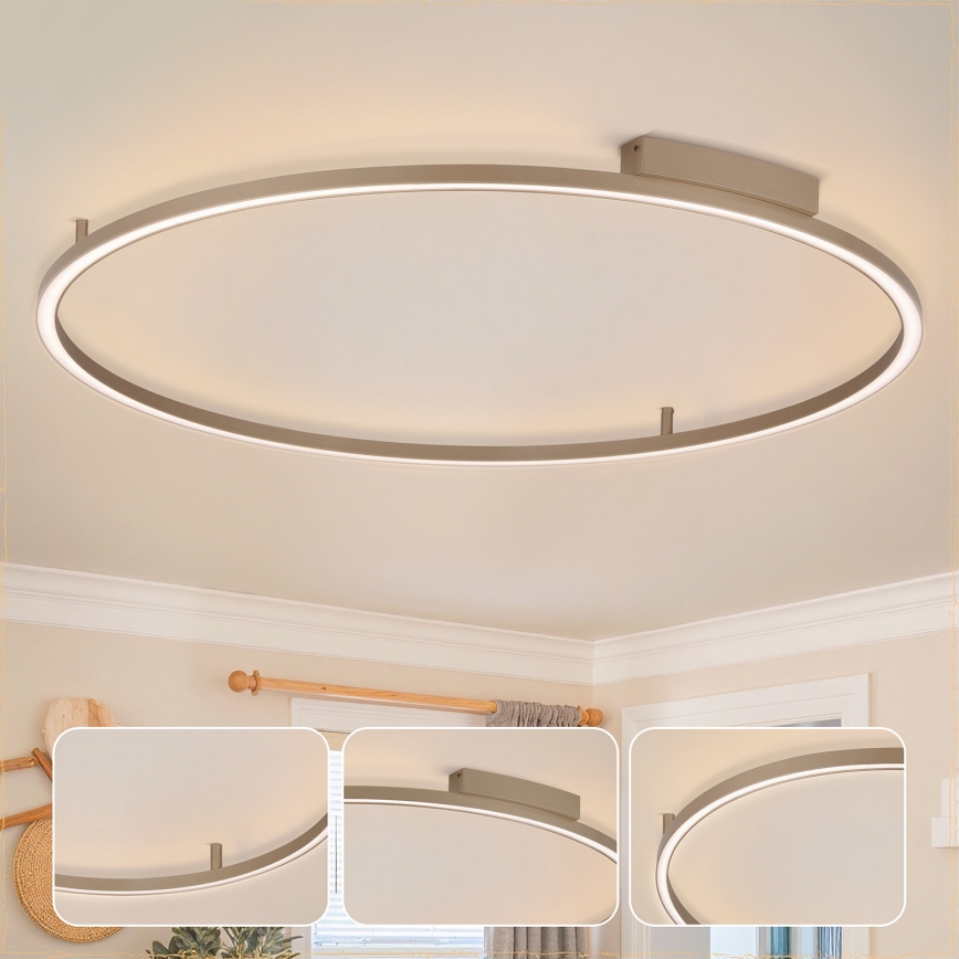 BRILAGI - dimmbar LED-taklampa PORTOFINO LED/85W/230V 3000-6000K Ø 120 cm beige + fjärrkontroll