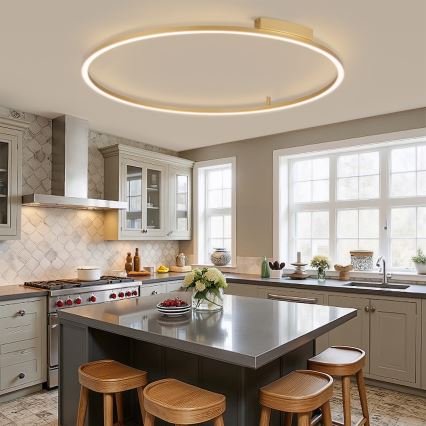 Brilagi - Dimmbar LED-taklampa PORTOFINO LED/85W/230V 3000-6000K Ø 120 cm guld + fjärrkontroll