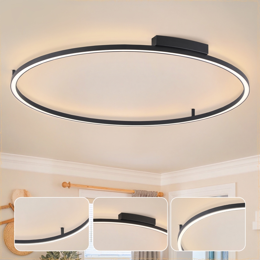 Brilagi - LED-dimmbar taklampa PORTOFINO LED/85W/230V 3000-6000K Ø 120 cm svart + fjärrkontroll