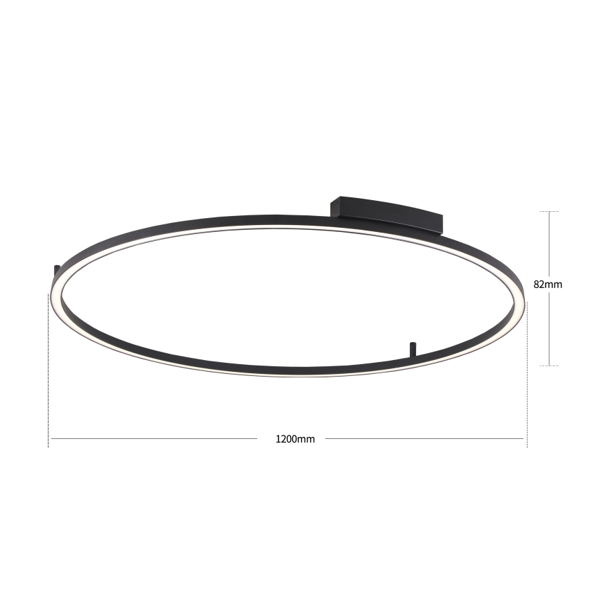 Brilagi - LED-dimmbar taklampa PORTOFINO LED/85W/230V 3000-6000K Ø 120 cm svart + fjärrkontroll