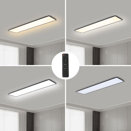 Brilagi - Dimbart LED-takarmatur SLIMFRAME LED/58W/230V 120x30 cm 3000-6000K svart + fjärrkontroll
