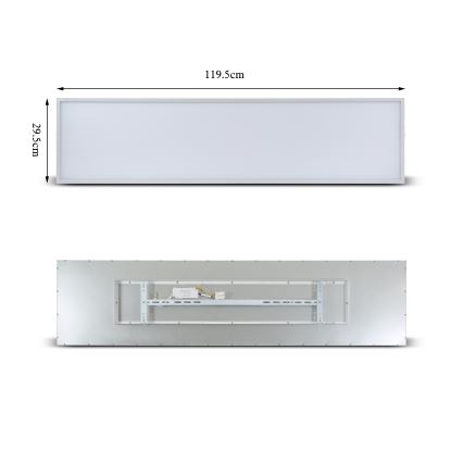 Brilagi - LED dimbar taklampa SLIMFRAME LED/58W/230V 120x30 cm 3000-6000K vit + fjärrkontroll