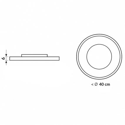 Brilagi - Dimmbar LED-taklampa TRIVARO LED/72W/230V 3000-6000K Ø 40 cm + fjärrkontroll