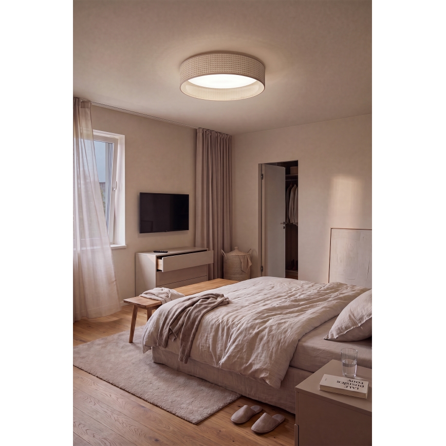 BRILAGI - Dimbart LED-takarmatur VELVET SMARTIX LED/24W/230V 3000–6000K Ø 45 cm beige Wi-Fi Tuya Beacon + fjärrkontroll