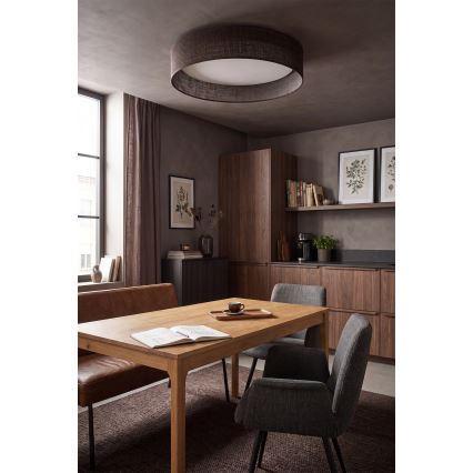 BRILAGI - Dimbar LED-taklampa VELVET SMARTIX LED/24W/230V 3000-6000K Ø 45 cm brun Wi-Fi Tuya Beacon + fjärrkontroll