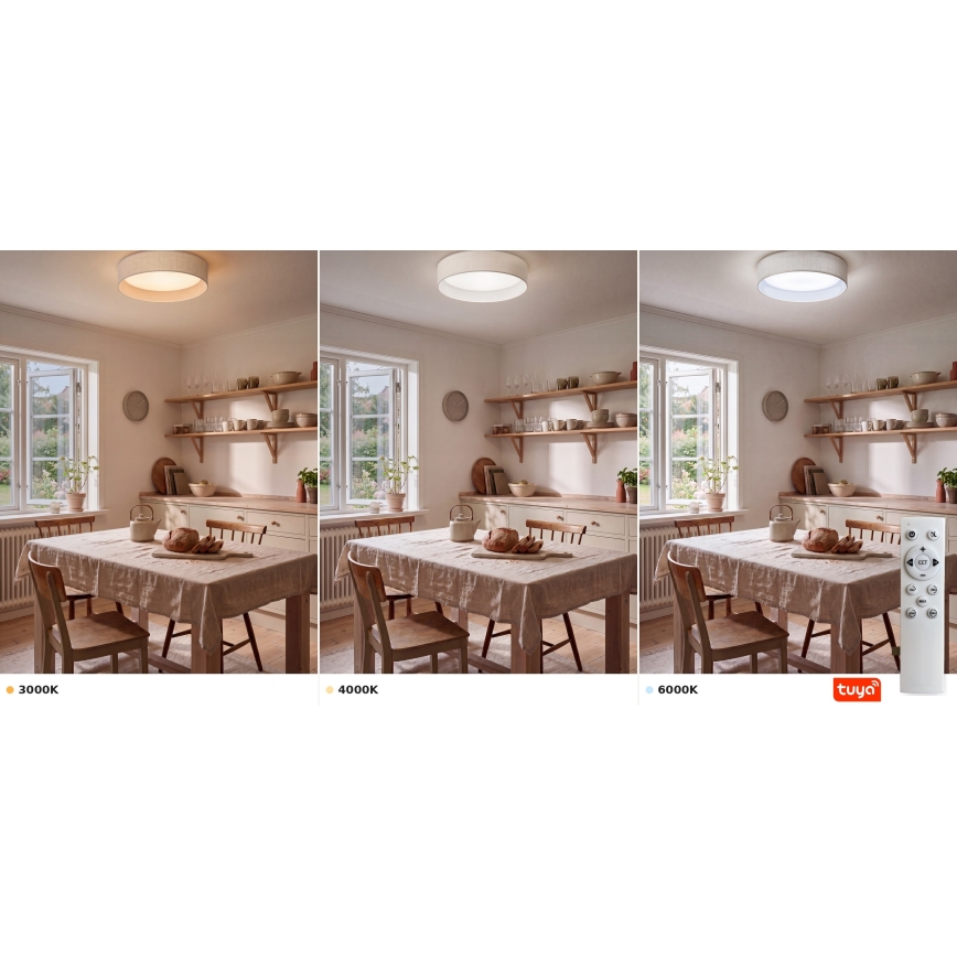 BRILAGI - VELVET SMARTIX LED dimbar taklampa LED/24W/230V 3000–6000K Ø 45 cm vit Wi‑Fi Tuya Beacon + fjärrkontroll
