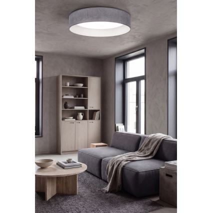 BRILAGI - Dimbar LED-takarmatur VELVET SMARTIX LED/36W/230V 3000–6000K Ø 55 cm grå Wi-Fi Tuya Beacon + fjärrkontroll