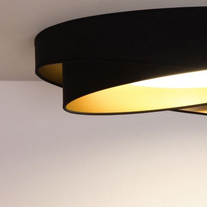 BRILAGI - LED-dimmbar taklampa VELVET TWIST LED/36W/230V 3000–6000K Ø 65 cm Wi-Fi Tuya Beacon svart/guld + fjärrkontroll