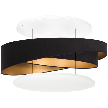 BRILAGI - LED-dimmbar taklampa VELVET TWIST LED/36W/230V 3000–6000K Ø 65 cm Wi-Fi Tuya Beacon svart/guld + fjärrkontroll