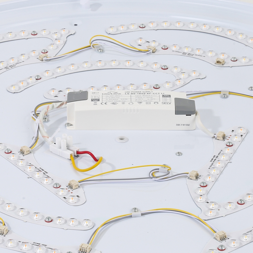 Brilagi - Dimbart LED-takarmatur WOODROUND LED/70W/230V 3000-6000K Ø 80 cm trä CRI 90 + fjärrkontroll