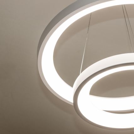 Brilagi - LED-dimbar pendellampa på vajer FALCON SLIM LED/68W/230V 3000-6500K Ø 50 cm vit + fjärrkontroll