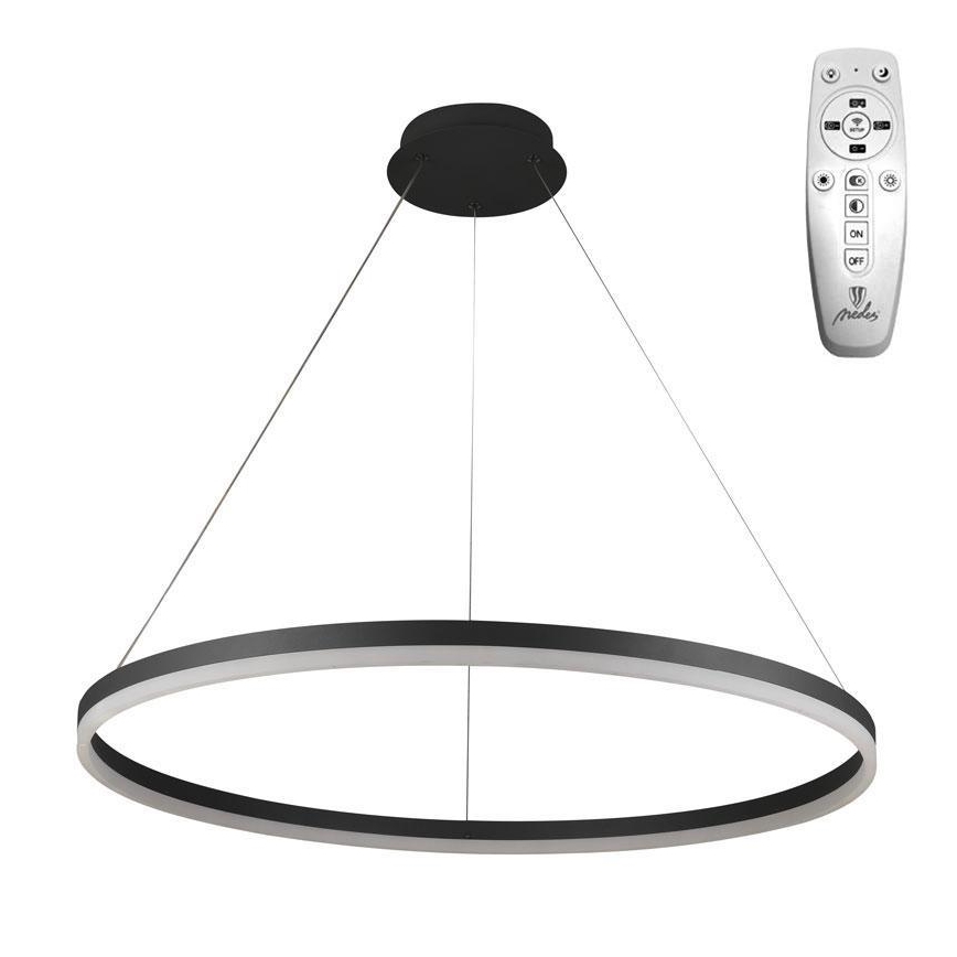 Brilagi - Dimbar LED-pendel på vajer CIRCLE LED/55W/230V 3000-6500K Ø 80 cm svart + fjärrkontroll