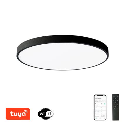 Brilagi - Dimmerbar LED-taklampa POOL SMART LED/100W/230V 3000-6000K Ø 80 cm Wi-Fi Tuya svart + fjärrkontroll