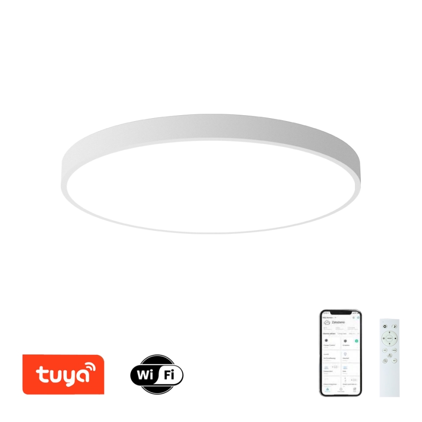 Brilagi - Dimbart LED-taklampa POOL SMART LED/100W/230V 3000-6000K diam. 80 cm Wi-Fi Tuya vit + fjärrkontroll