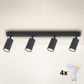 Brilagi - Dimbart LED RGBW spotarmatur SELE 4xGU10/4,8W/230V 3000K antracit + fjärrkontroll