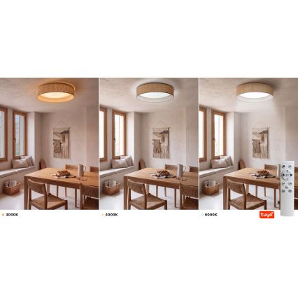 BRILAGI - LED-dimmbar taklampa VELVET SMARTIX STARS LED/36W/230V 3000-6000K Ø 55 cm beige Wi-Fi Tuya Beacon + fjärrkontroll