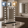 BRILAGI - Dimbart LED-sminkspegel HOLLYWOOD LED/15W/230V CCT + 2x USB 55x77 cm svart