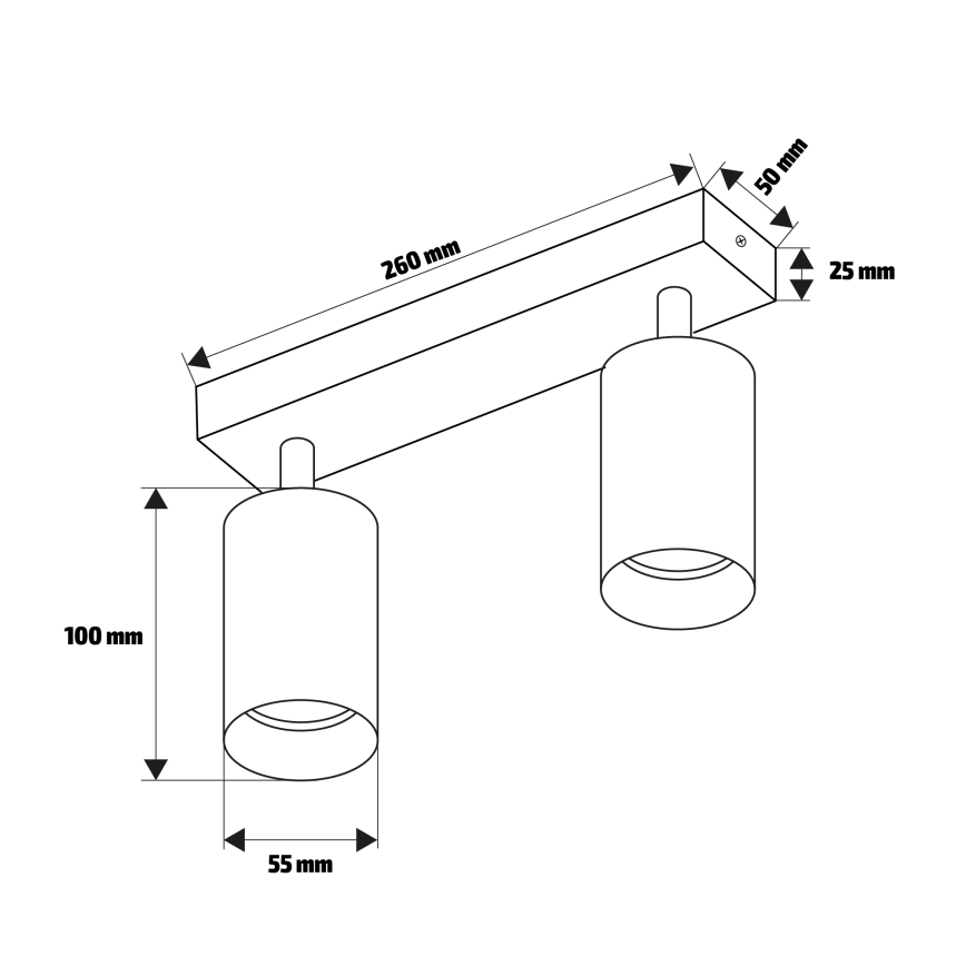 Brilagi - Dimmbar LED-spott SELE 2xGU10/6,5W/230V 2700-6500K svart