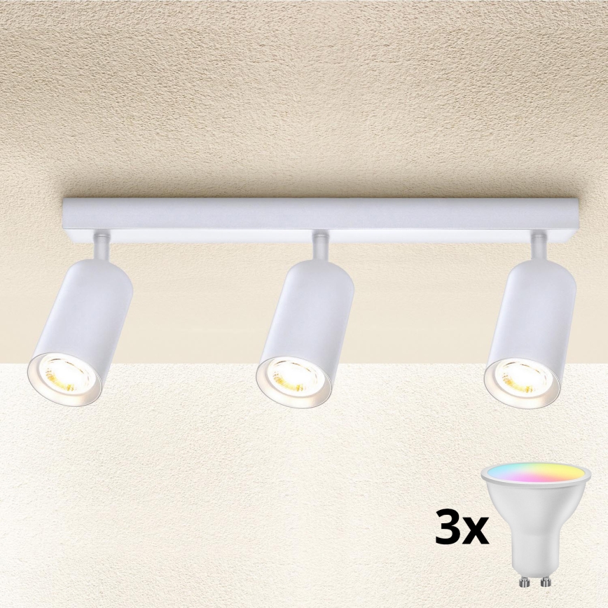 Brilagi - Dimbart LED-spotarmatur SELE 3xGU10/6,5W/230V 2700-6500K vit