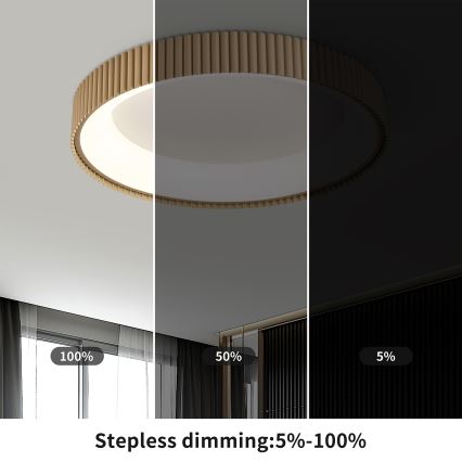 BRILAGI - Dimbart LED-takarmatur FALCON MODERN LED/54W/230V 3000-6500K 60 cm beige + fjärrkontroll