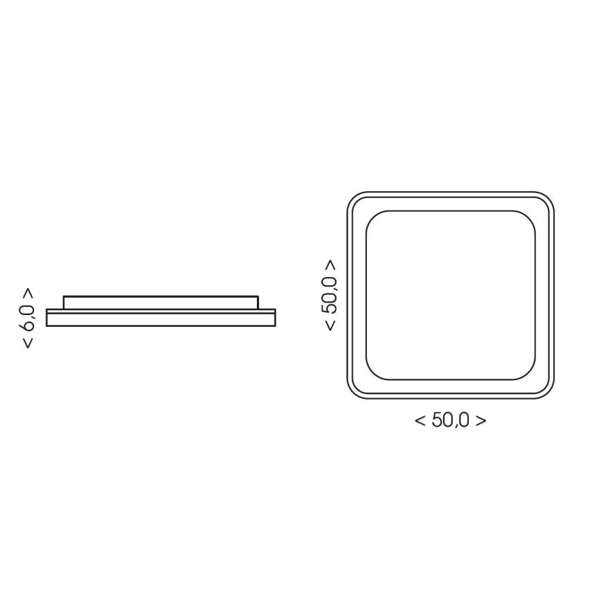 BRILAGI - LED-takarmatur med dimmer FALCON SLIM LED/50W/230V 3000-6500K 50x50 cm vit/beige + fjärrkontroll