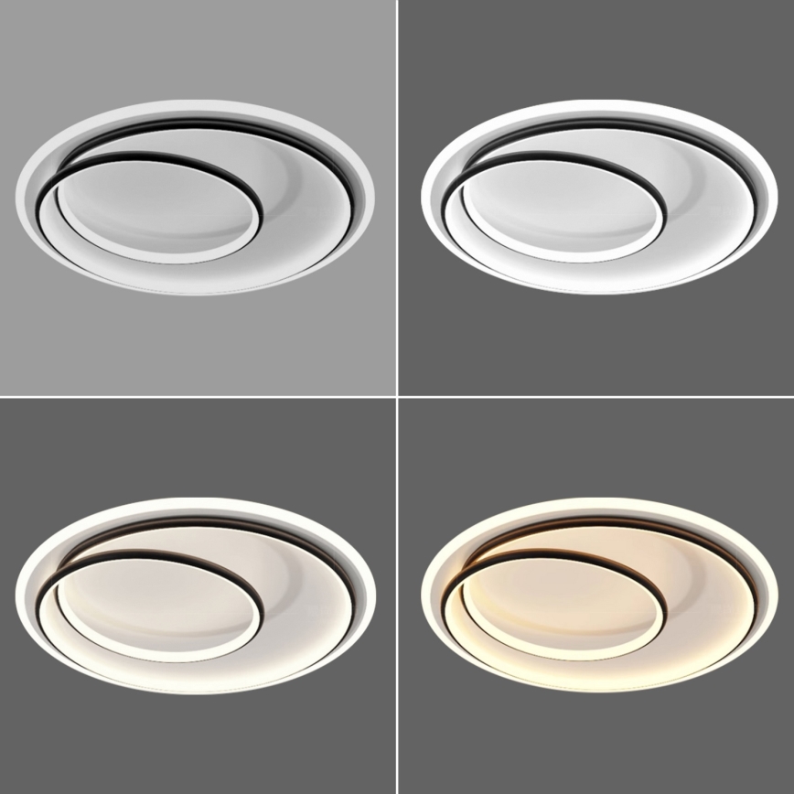 Brilagi - LED dimbar taklampa FLARE LED/38W/230V 3000-6000K Ø 48 cm svart/vit + fjärrkontroll