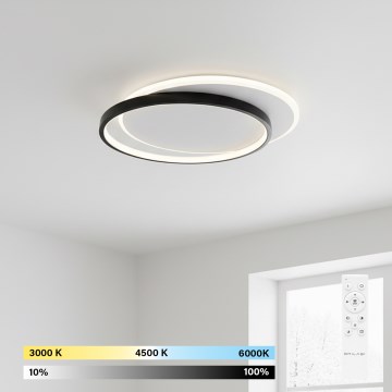 Brilagi - Dimbart LED-takarmatur FLARE LED/48W/230V 3000-6000K 39,5x45 cm vit/svart + fjärrkontroll