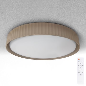 Brilagi - Dimbart LED-takarmatur LUCIA LED/60W/230V 3000-6500K Ø 59 cm brun + fjärrkontroll