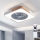 Brilagi - Dimbart LED-takarmatur med fläkt LED/38W/230V 3000-6500K 50x50 cm vit/ek + fjärrkontroll