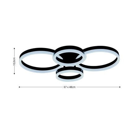Brilagi - LED dimbar taklampa ORBITS LED/49W/230V 3000-6000K + fjärrkontroll