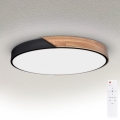 Brilagi - Dimbart LED-takarmatur PILANA LED/60W/230V 3000-6500K ek/svart Ø 60 cm + fjärrkontroll
