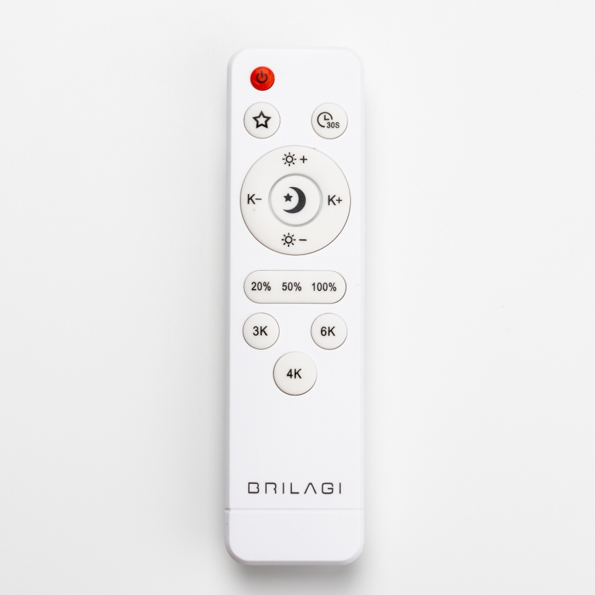 Brilagi - LED-dimmerbar takarmatur PINE LED/24W/230V trä Ø 42 cm 3000-6500K + fjärrkontroll