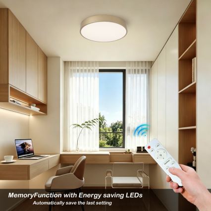 BRILAGI - dimbar LED-takplafond POOL LED/48W/230V 3000-6000K Ø 40 cm, guld, inklusive fjärrkontroll