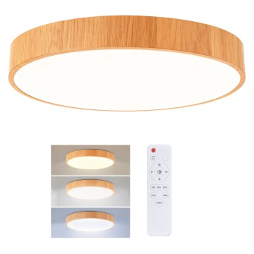 Brilagi - Dimbart LED-takarmatur POOL LED/50W/230V 3000–6000K Ø 40 cm trädekor + fjärrkontroll